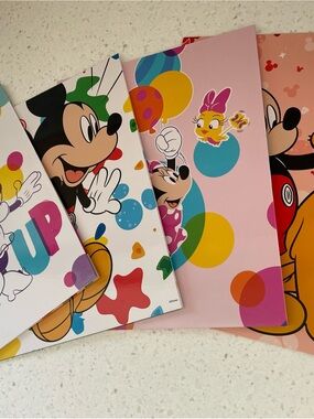 Disney Mickey & Minnie School Folders Set of 4
